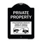 Signmission Private Property Unauthorized Vehicles Towed at Owner Expense Aluminum Sign, 24" H, BW-1824-23245 A-DES-BW-1824-23245 - alternate 1